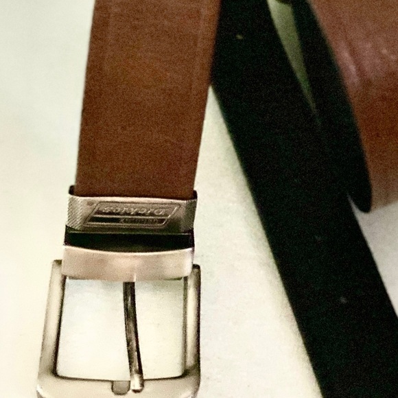 Dickies Men’s brown leather Belt double- sided - Picture 13 of 16